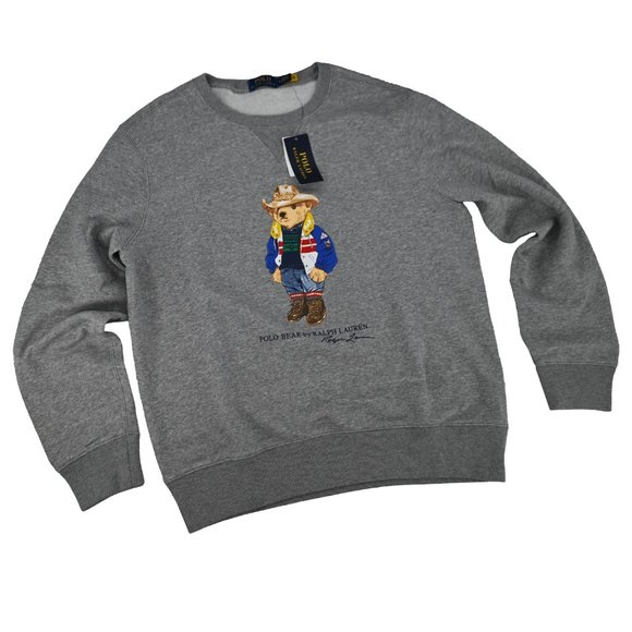 Ralph Lauren Other - NWT Ralph Lauren Men's Cowboy Hat Polo Bear Fleece Pullover Sweatshirt